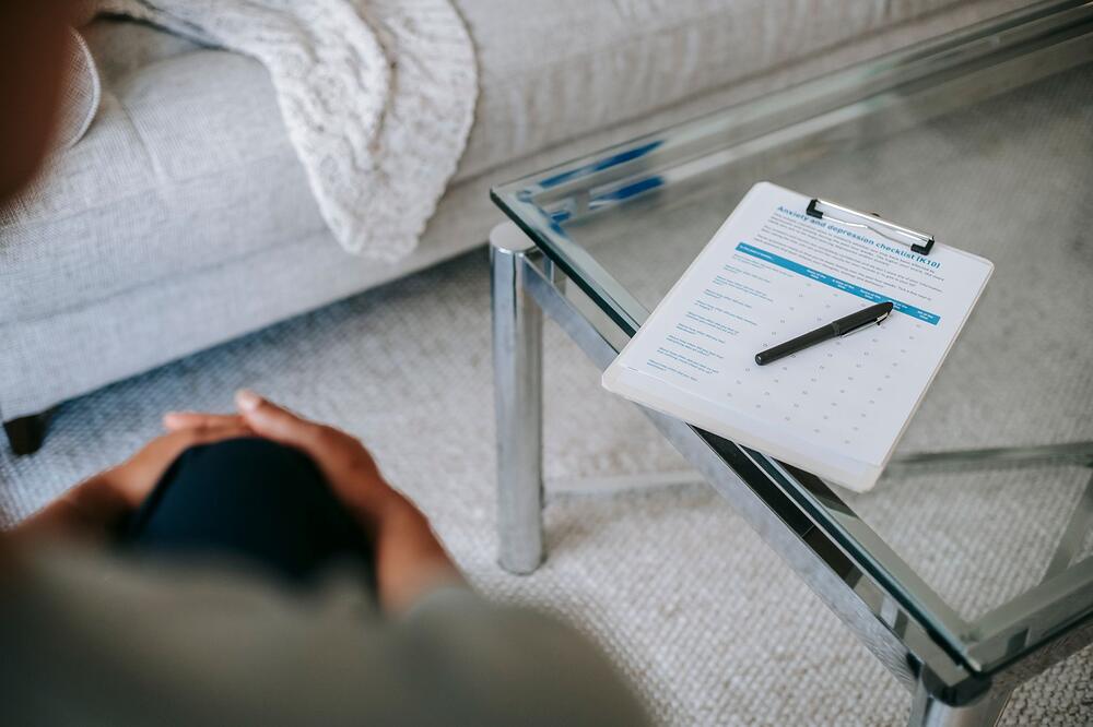 A printed report and pen on a desk